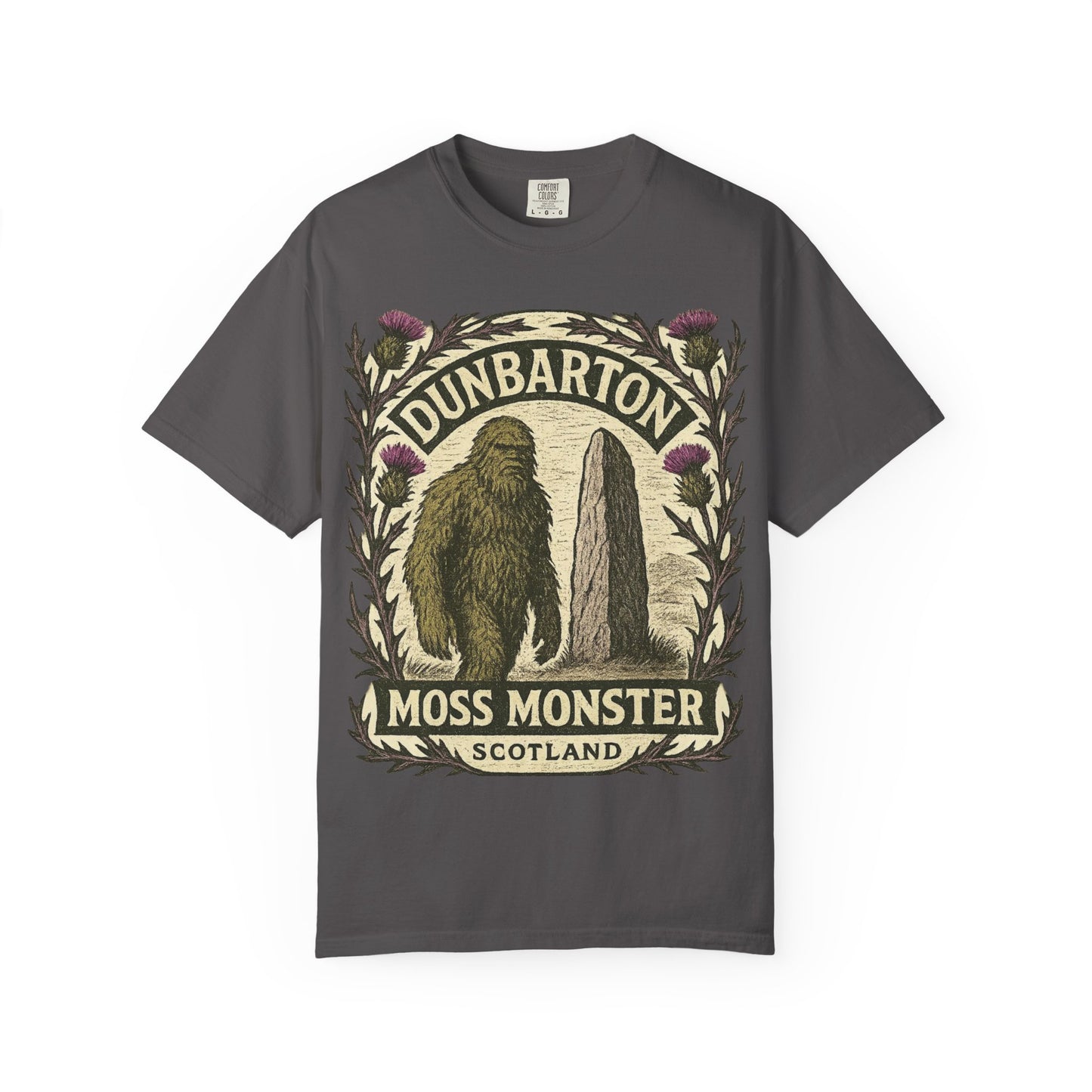 Dunbarton Moss Monster T-Shirt - Scottish Sasquatch - Comfort Colors 1717