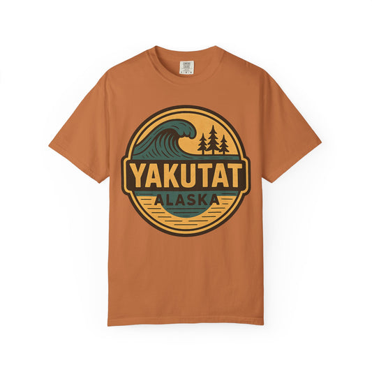 Yakutat, Alaska Cold-Water Surfing T-Shirt, Southeast Alaskan Adventure Unisex Tee - Alaskan Tlingit Heritage
