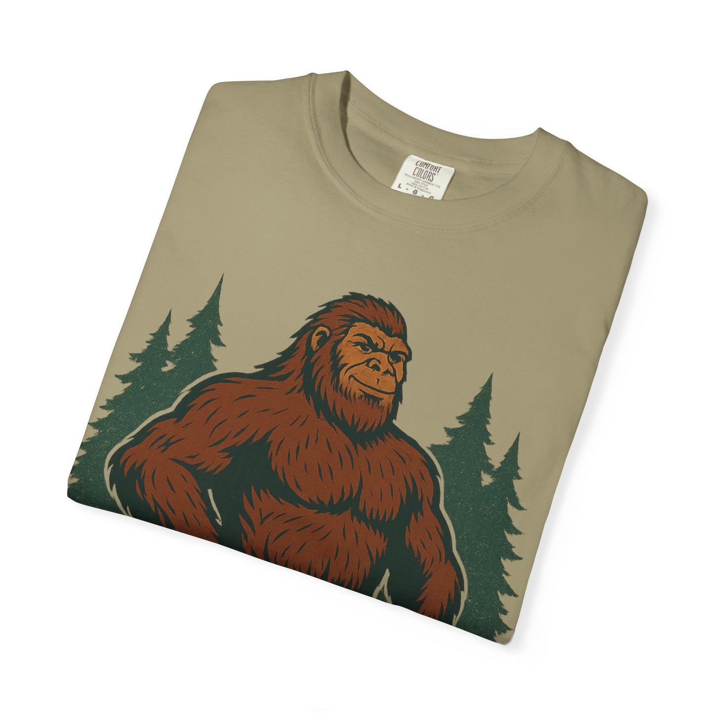 Big Foot, Big Everything T-Shirt - Bold Sasquatch Humor Tee - Vintage Outdoor Bigfoot Design - Unisex Garment-Dyed