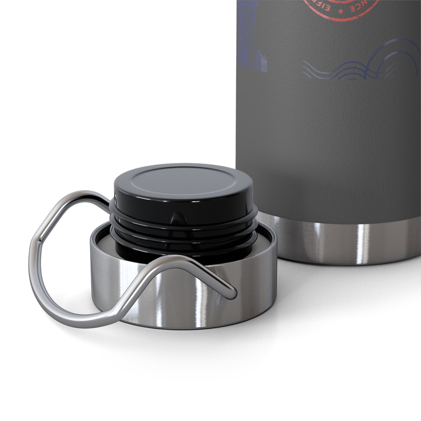 Insulated Bottle - Travel to Paris Passport Stamped, 22oz