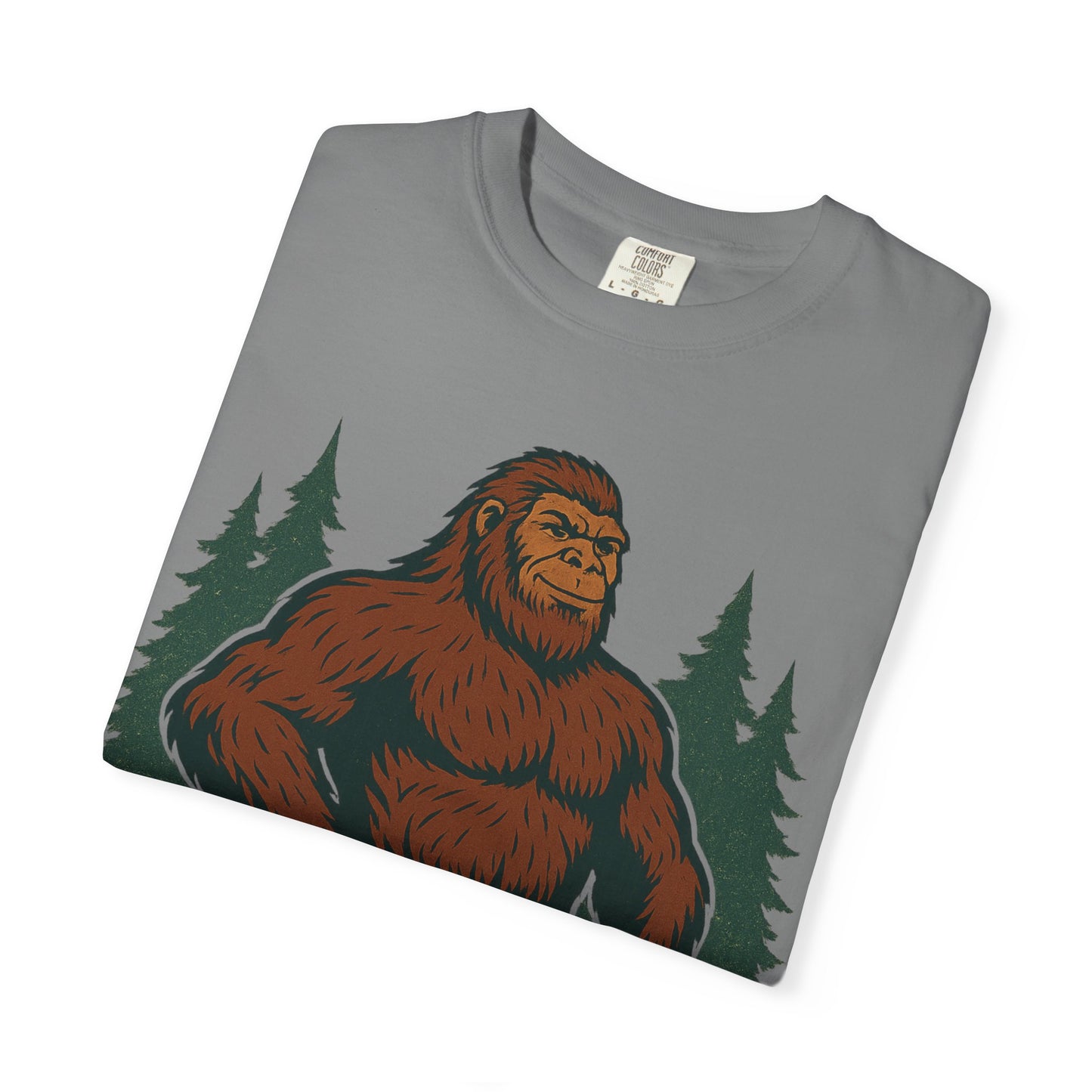 Big Foot, Big Everything T-Shirt - Bold Sasquatch Humor Tee - Vintage Outdoor Bigfoot Design - Unisex Garment-Dyed