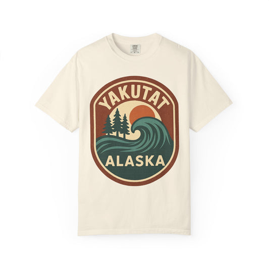 Yakutat Alaska Surf Culture Vintage T-Shirt, Outdoor Adventure with Tribute to Tlinget Heritage - 100% Cotton Tee