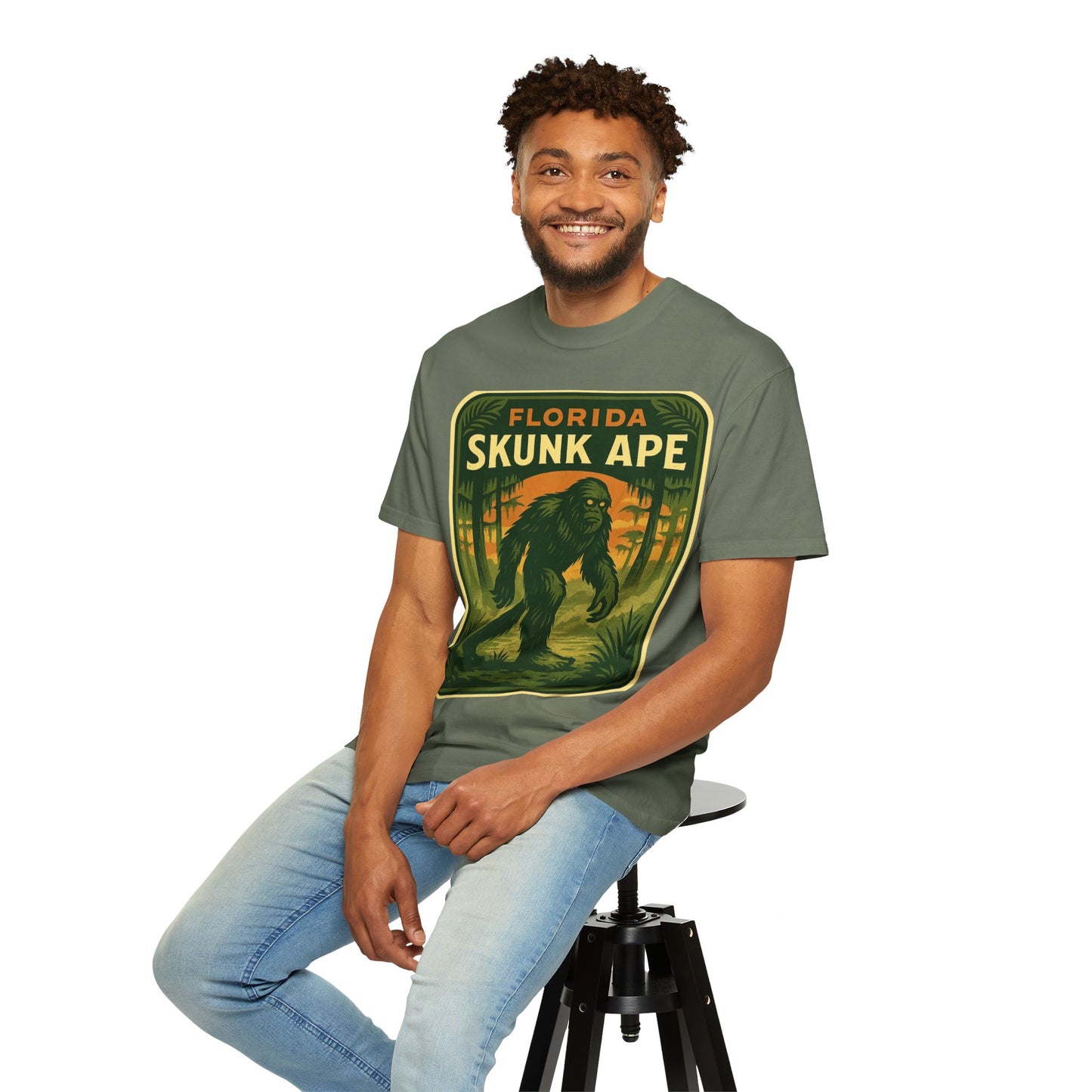 Florida Skunk Ape T-Shirt | Unisex Garment-Dyed Tee, Nature Lovers Gift, Unique Florida Souvenir, Outdoor Adventure Shirt, Fun Vintage [...]