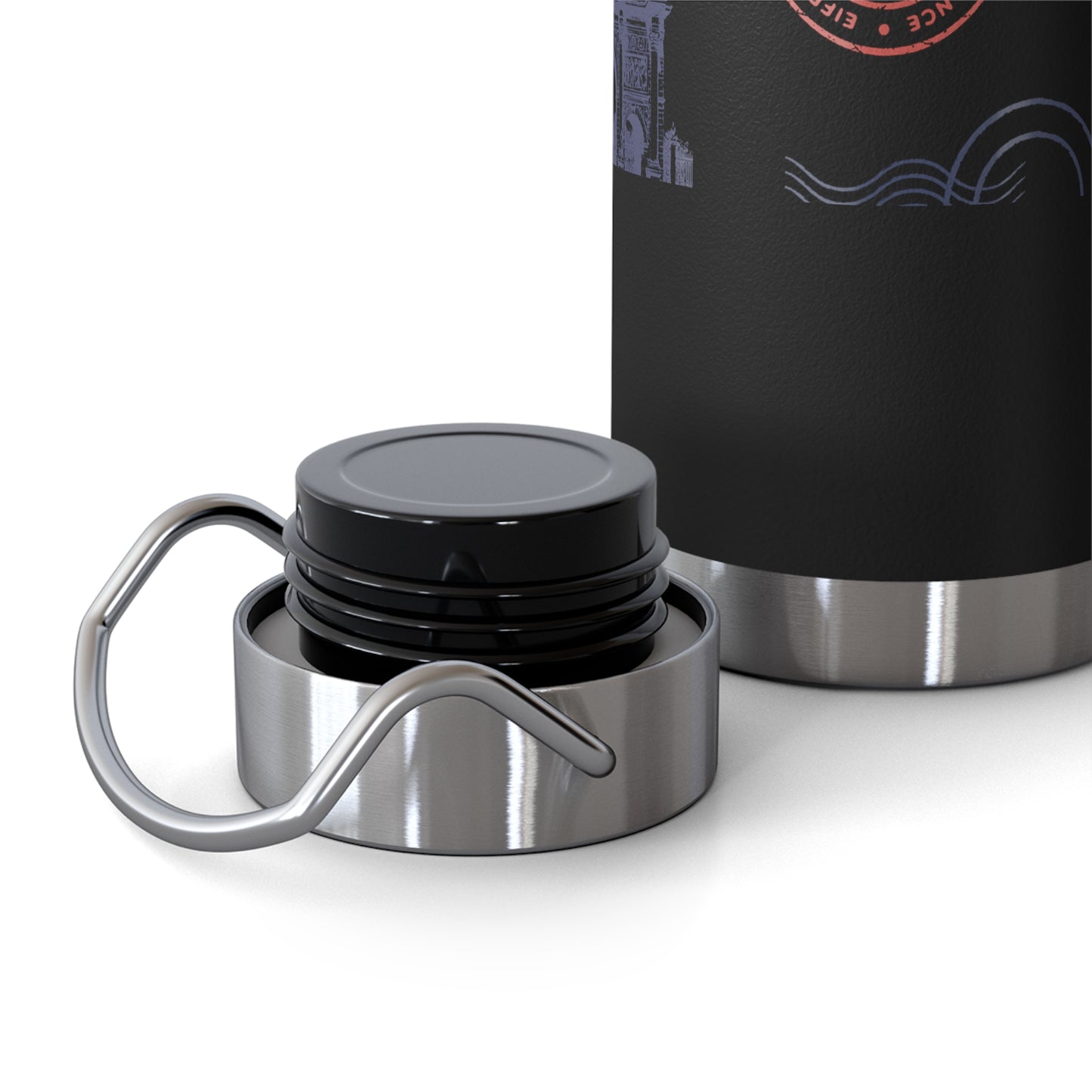 Insulated Bottle - Travel to Paris Passport Stamped, 22oz