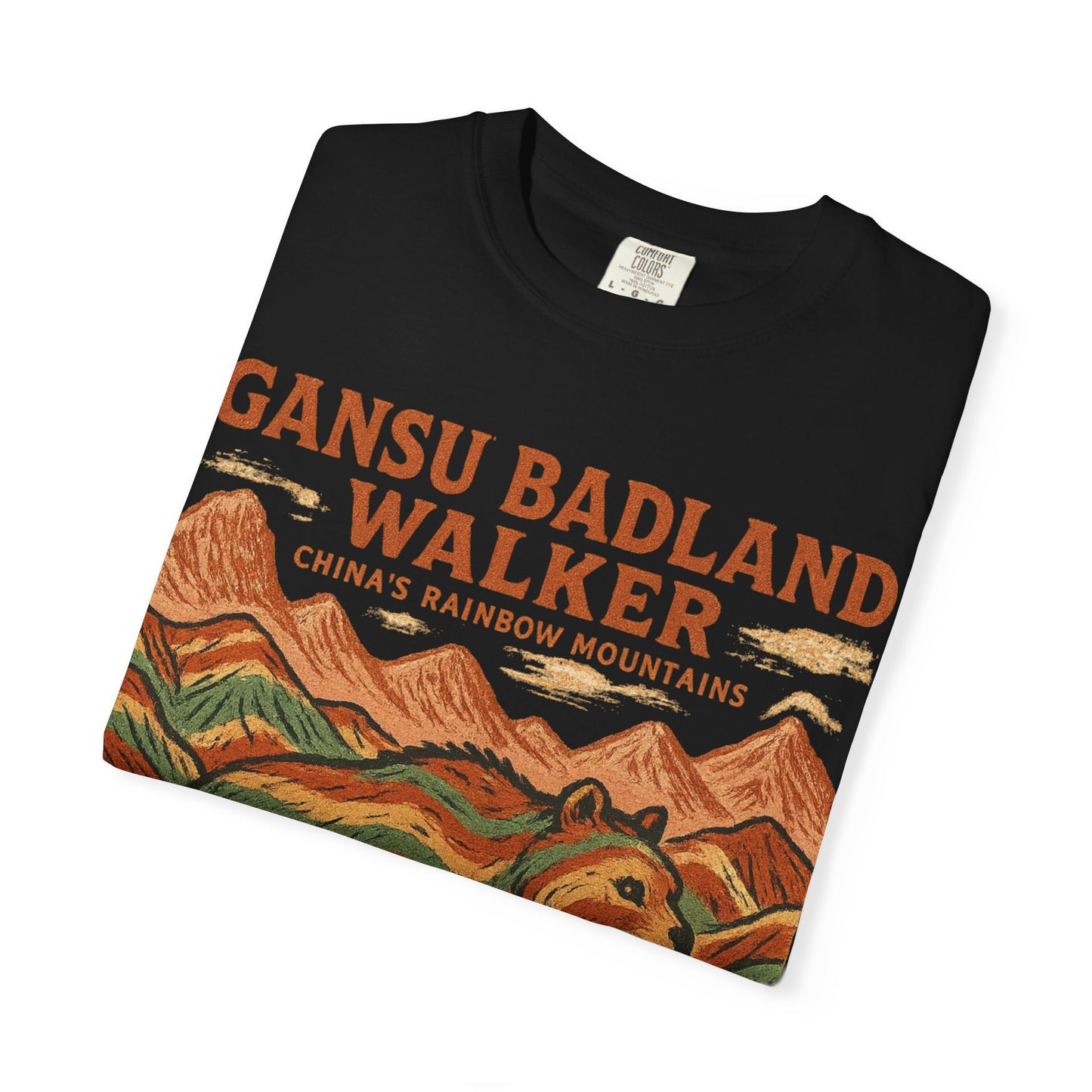 Gansu Badland Walker T-Shirt | Adventure Graphic Tee | Nature Lover Gift | Unisex Casual Wear | Outdoor Enthusiast Apparel