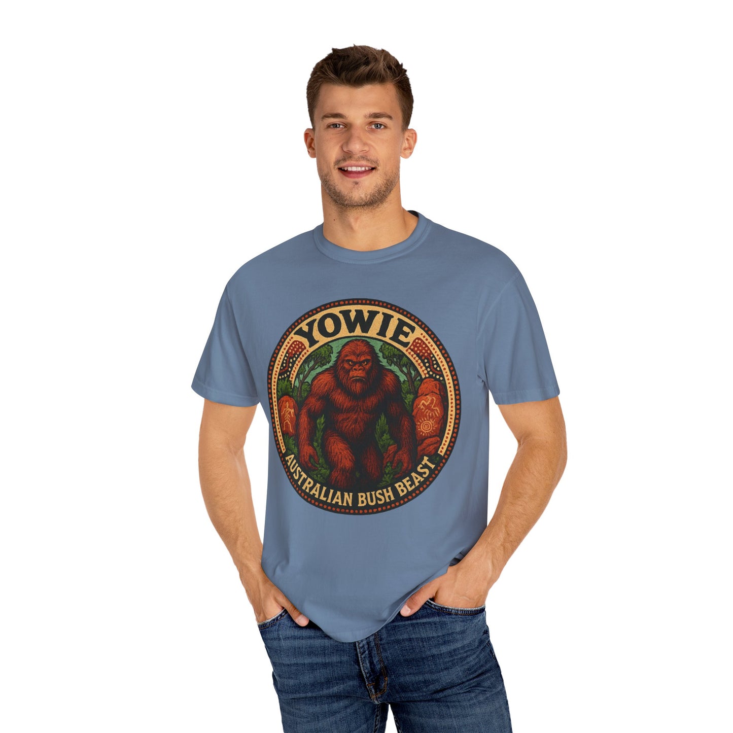 Yowie Australian Bush Beast T-Shirt, Unisex Graphic Tee, Nature Lover Gift, Outdoor Adventure Shirt, Fun Animal Tee, Eco-Friendly Apparel