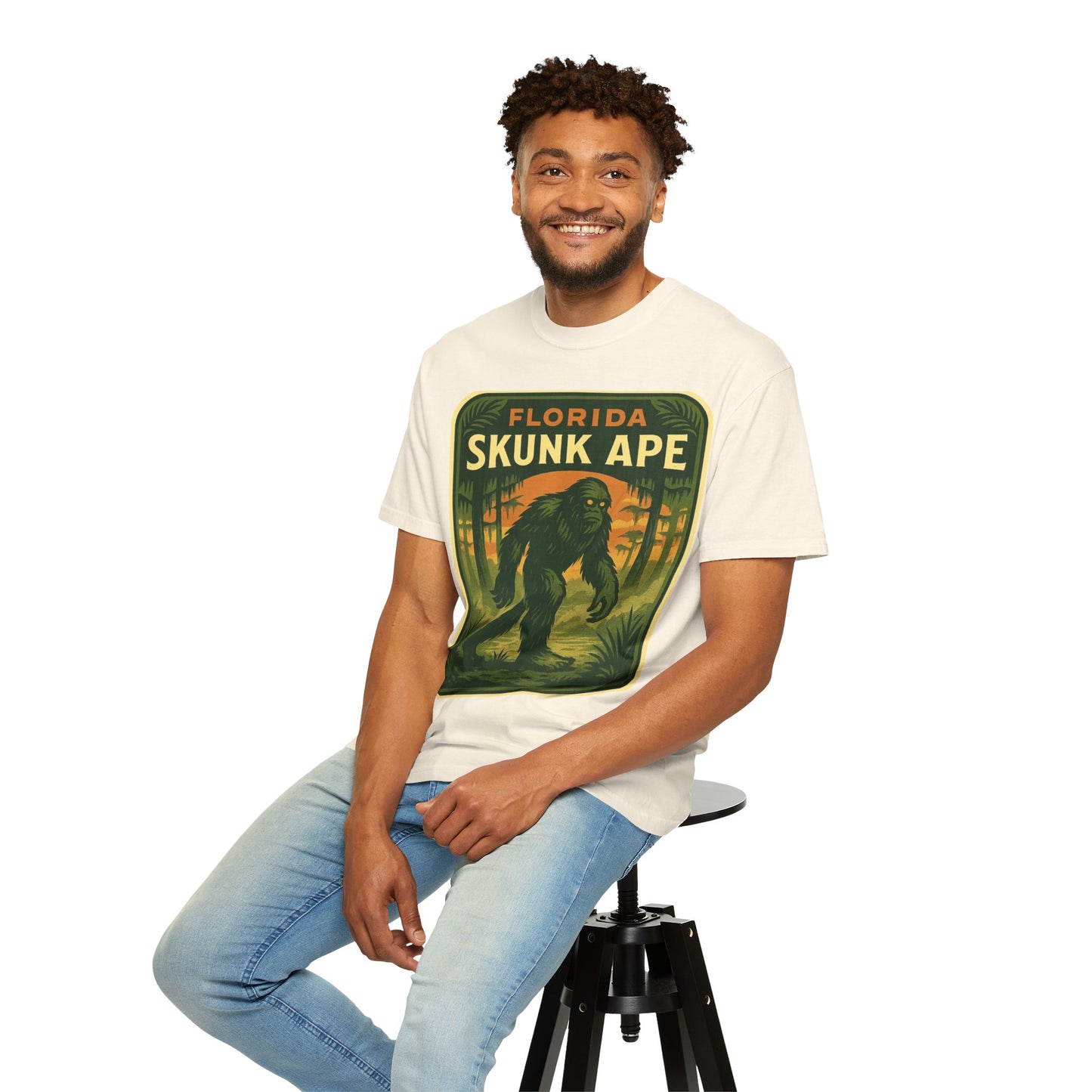 Florida Skunk Ape T-Shirt | Unisex Garment-Dyed Tee, Nature Lovers Gift, Unique Florida Souvenir, Outdoor Adventure Shirt, Fun Vintage [...]