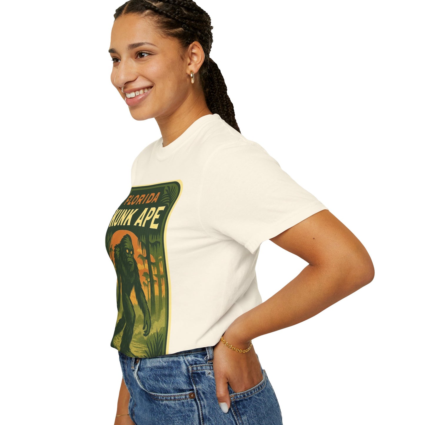 Florida Skunk Ape T-Shirt | Unisex Garment-Dyed Tee, Nature Lovers Gift, Unique Florida Souvenir, Outdoor Adventure Shirt, Fun Vintage [...]