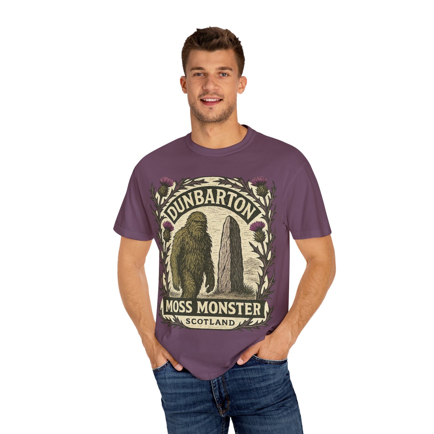 Dunbarton Moss Monster T-Shirt - Scottish Sasquatch - Comfort Colors 1717