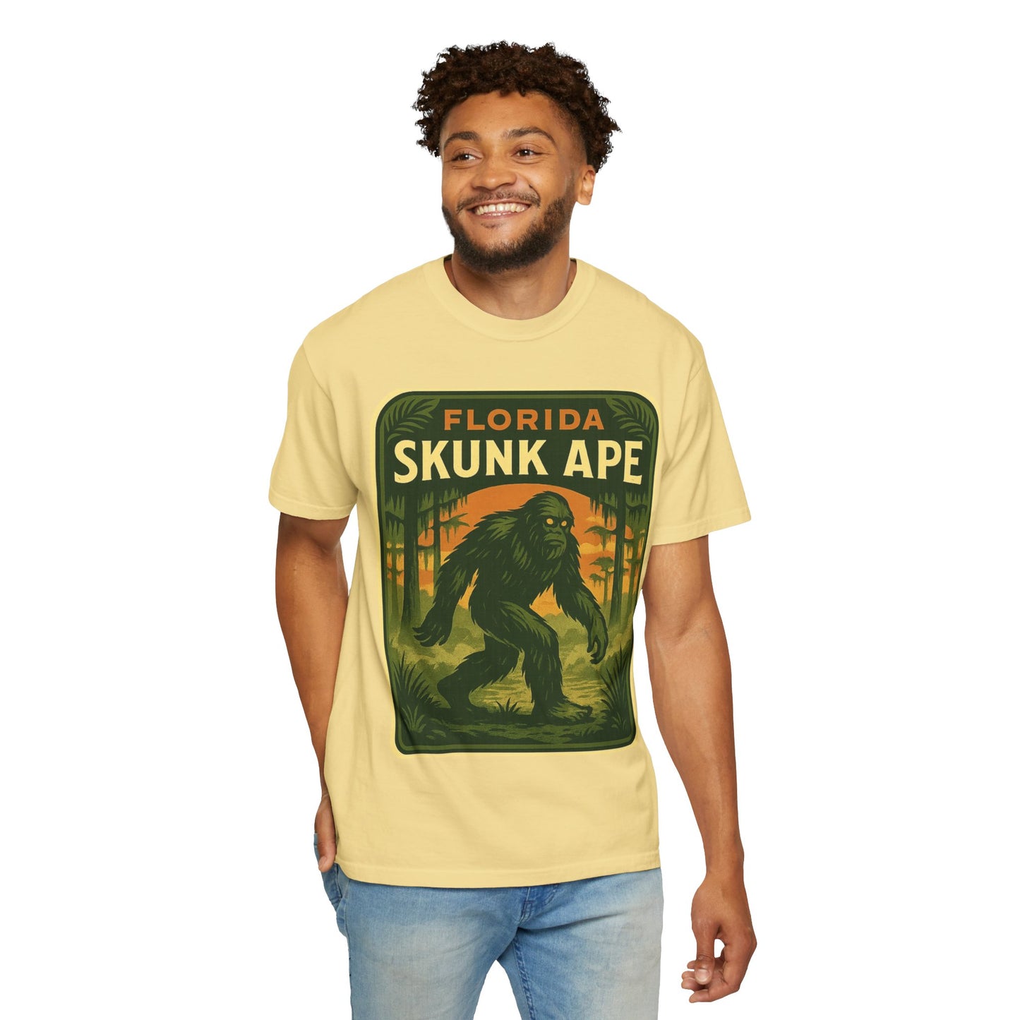 Florida Skunk Ape T-Shirt | Unisex Garment-Dyed Tee, Nature Lovers Gift, Unique Florida Souvenir, Outdoor Adventure Shirt, Fun Vintage [...]