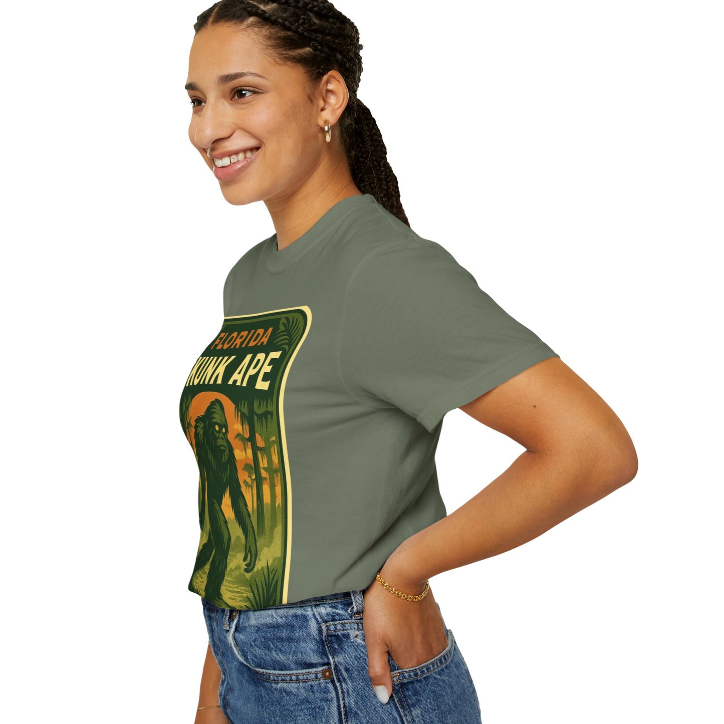 Florida Skunk Ape T-Shirt | Unisex Garment-Dyed Tee, Nature Lovers Gift, Unique Florida Souvenir, Outdoor Adventure Shirt, Fun Vintage [...]