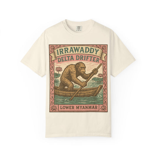 Irrawaddy Delta Drifter - Lower Myanmar - Squatches Around the World Collection - Comfort Colors 1717 T-Shirt
