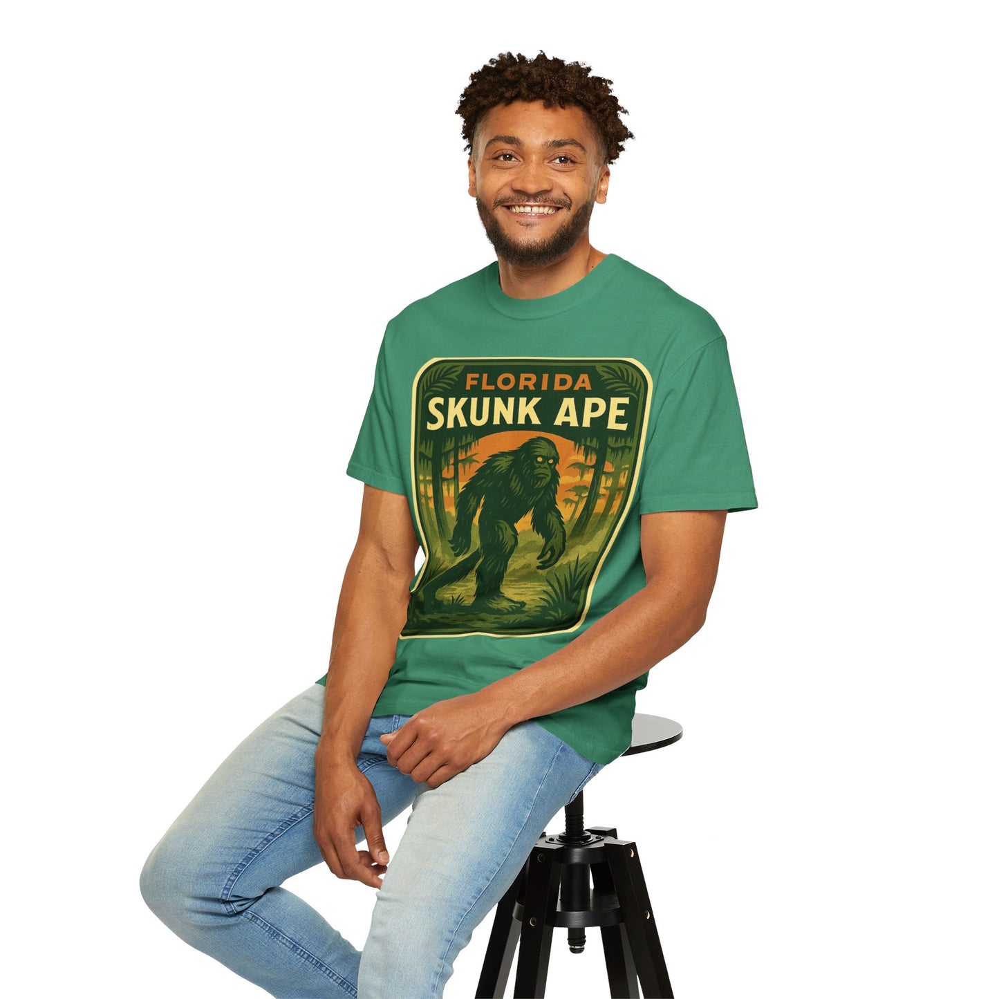 Florida Skunk Ape T-Shirt | Unisex Garment-Dyed Tee, Nature Lovers Gift, Unique Florida Souvenir, Outdoor Adventure Shirt, Fun Vintage [...]