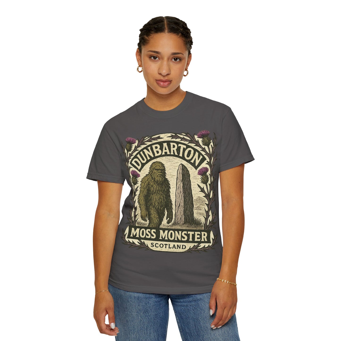 Dunbarton Moss Monster T-Shirt - Scottish Sasquatch - Comfort Colors 1717