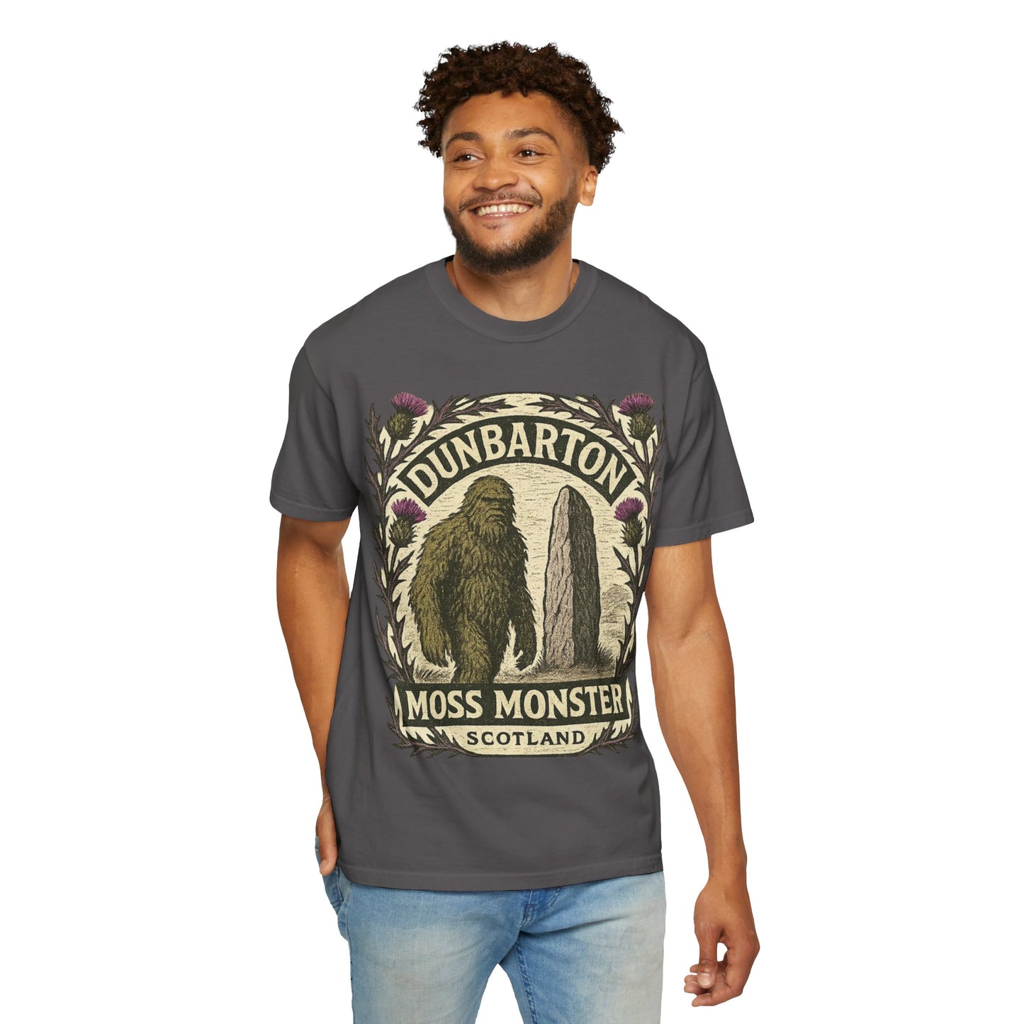 Dunbarton Moss Monster T-Shirt - Scottish Sasquatch - Comfort Colors 1717