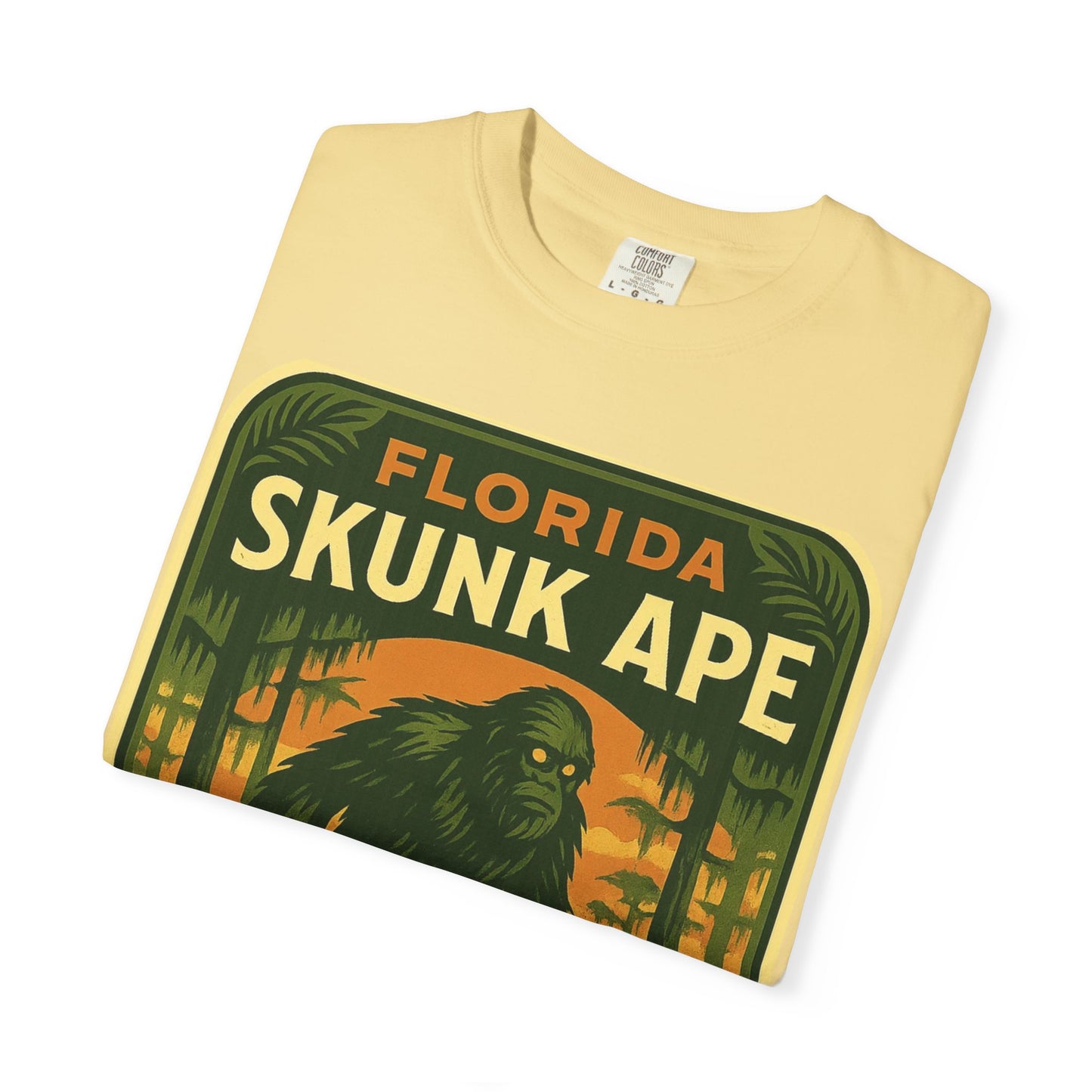 Florida Skunk Ape T-Shirt | Unisex Garment-Dyed Tee, Nature Lovers Gift, Unique Florida Souvenir, Outdoor Adventure Shirt, Fun Vintage [...]