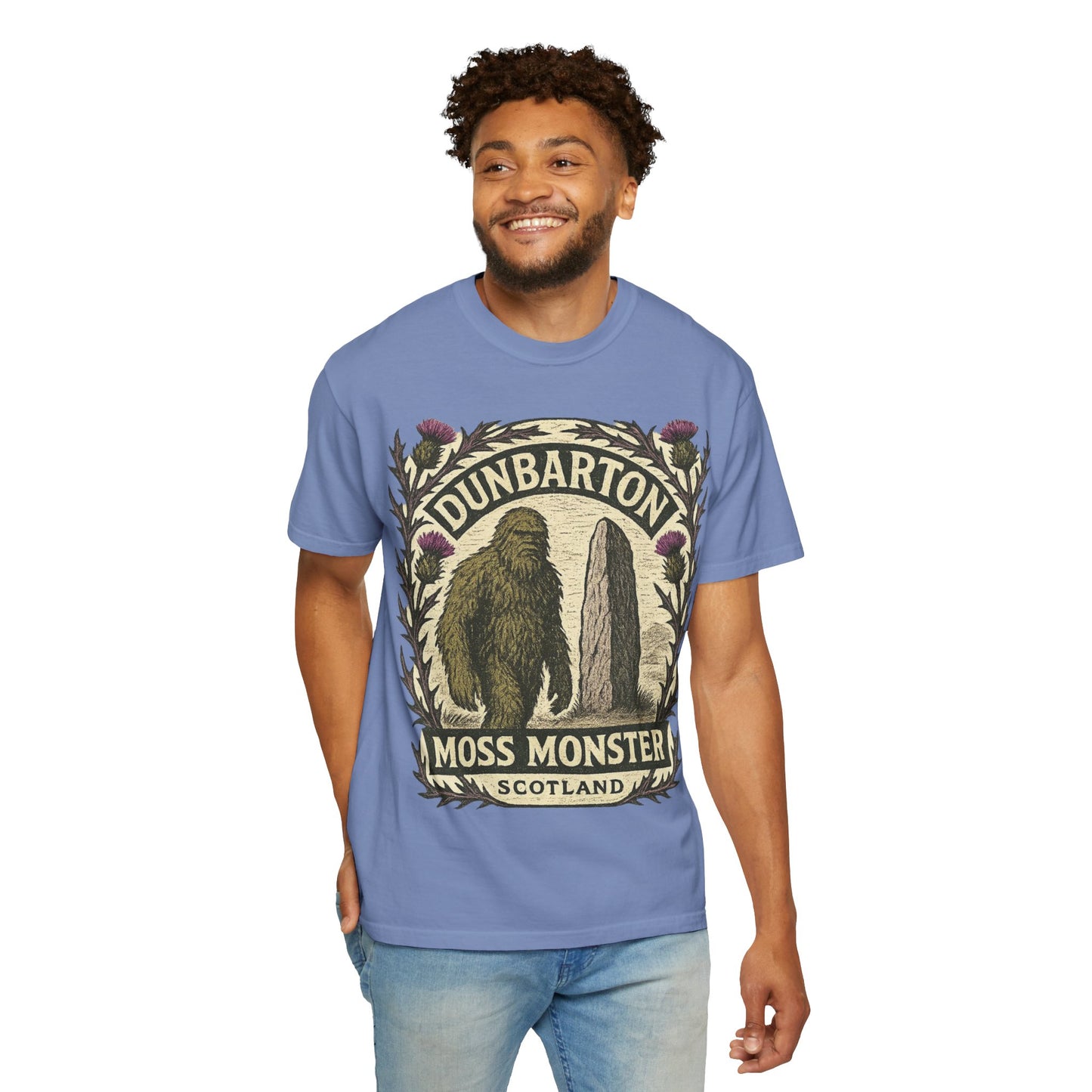 Dunbarton Moss Monster T-Shirt - Scottish Sasquatch - Comfort Colors 1717