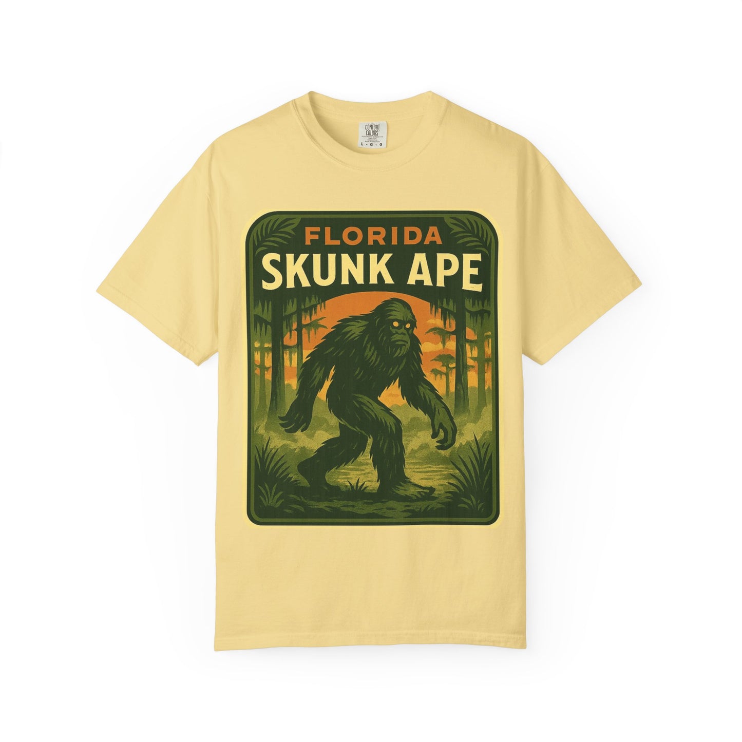 Florida Skunk Ape T-Shirt | Unisex Garment-Dyed Tee, Nature Lovers Gift, Unique Florida Souvenir, Outdoor Adventure Shirt, Fun Vintage [...]