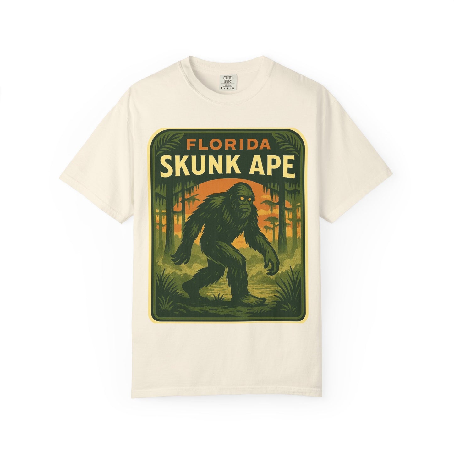 Florida Skunk Ape T-Shirt | Unisex Garment-Dyed Tee, Nature Lovers Gift, Unique Florida Souvenir, Outdoor Adventure Shirt, Fun Vintage [...]