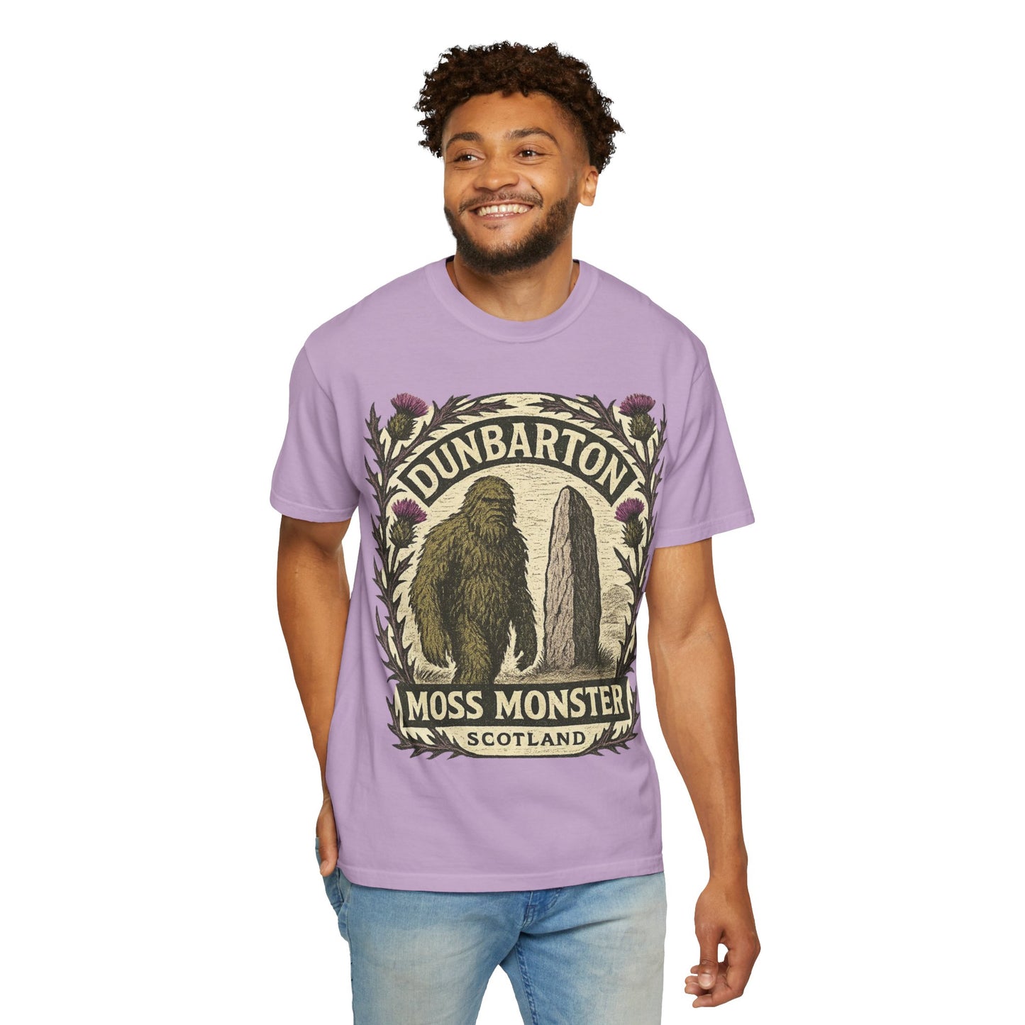 Dunbarton Moss Monster T-Shirt - Scottish Sasquatch - Comfort Colors 1717