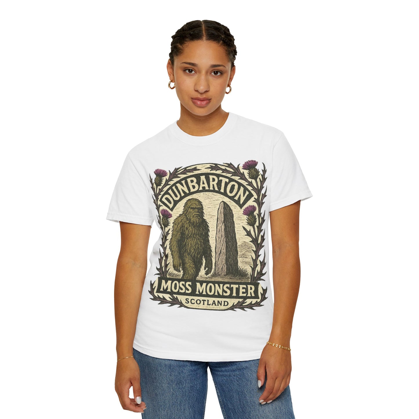 Dunbarton Moss Monster T-Shirt - Scottish Sasquatch - Comfort Colors 1717