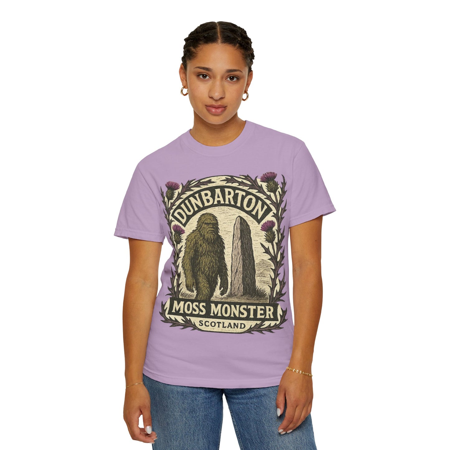Dunbarton Moss Monster T-Shirt - Scottish Sasquatch - Comfort Colors 1717