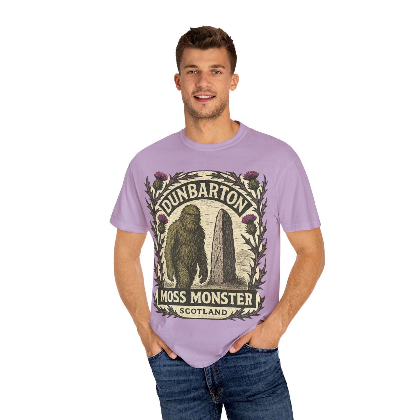 Dunbarton Moss Monster T-Shirt - Scottish Sasquatch - Comfort Colors 1717