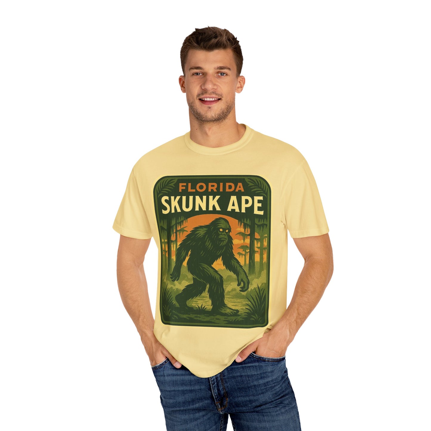 Florida Skunk Ape T-Shirt | Unisex Garment-Dyed Tee, Nature Lovers Gift, Unique Florida Souvenir, Outdoor Adventure Shirt, Fun Vintage [...]