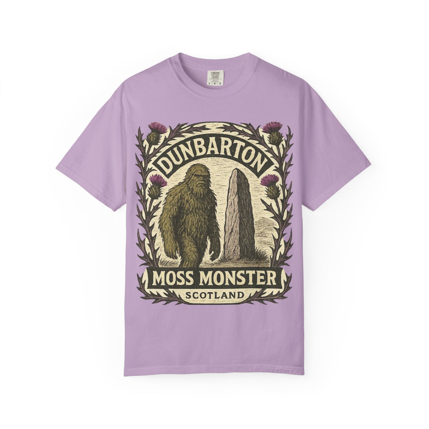Dunbarton Moss Monster T-Shirt - Scottish Sasquatch - Comfort Colors 1717