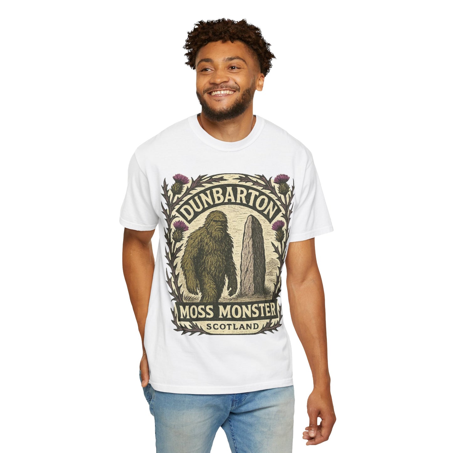 Dunbarton Moss Monster T-Shirt - Scottish Sasquatch - Comfort Colors 1717