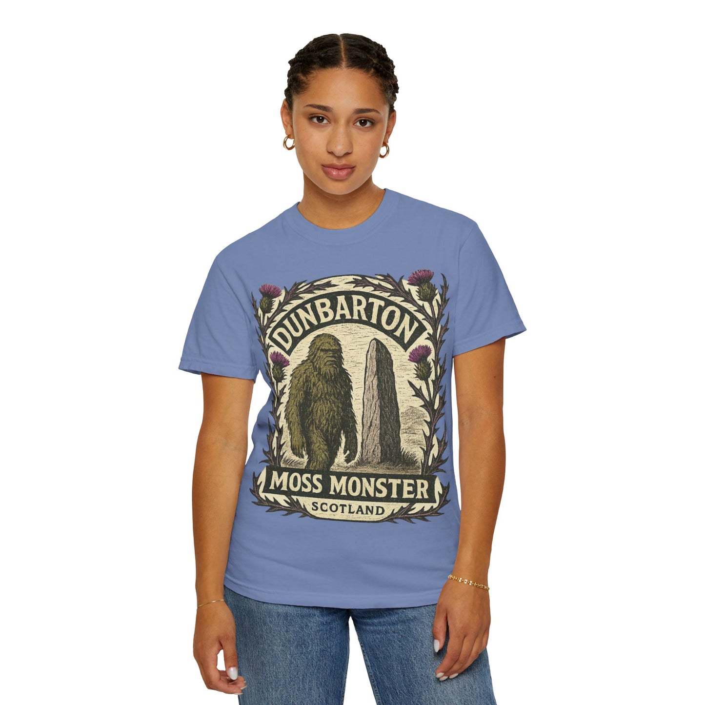 Dunbarton Moss Monster T-Shirt - Scottish Sasquatch - Comfort Colors 1717