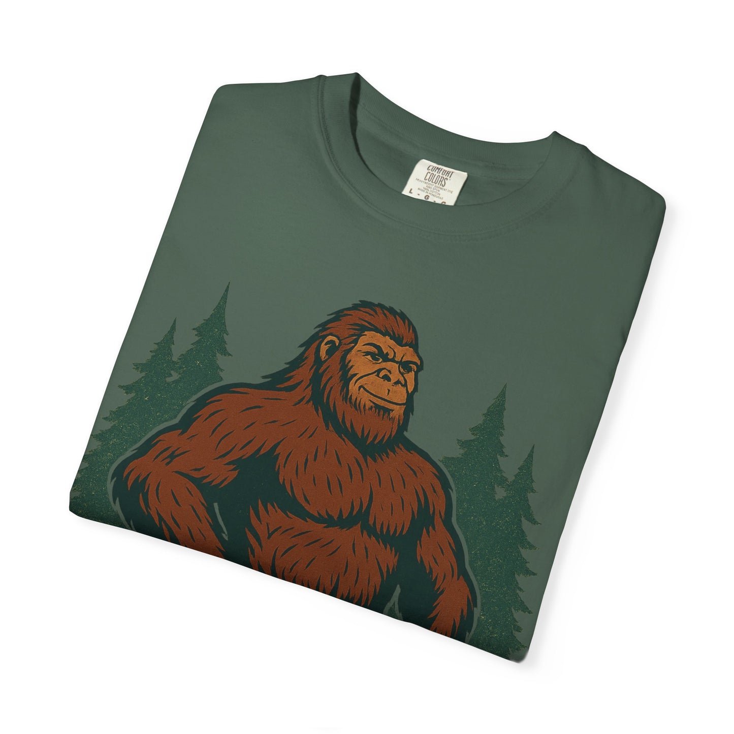 Big Foot, Big Everything T-Shirt - Bold Sasquatch Humor Tee - Vintage Outdoor Bigfoot Design - Unisex Garment-Dyed