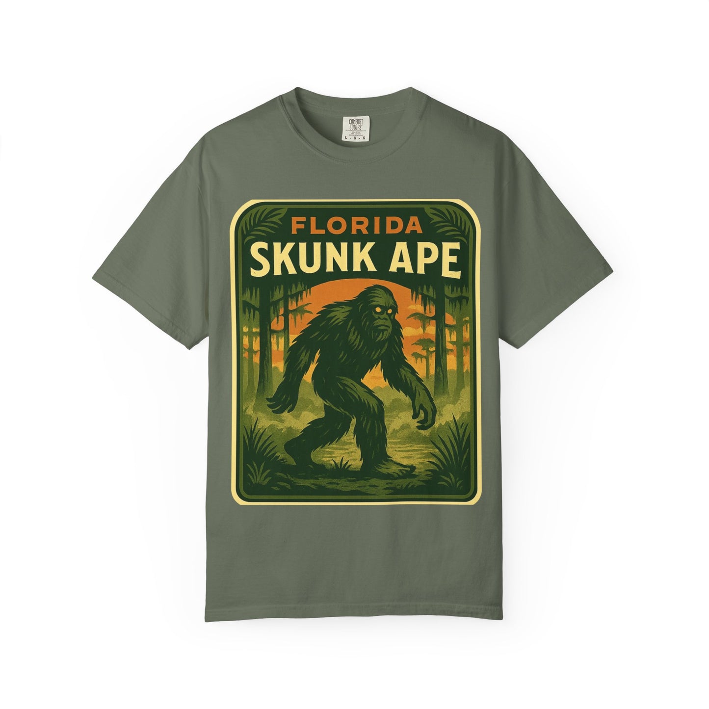 Florida Skunk Ape T-Shirt | Unisex Garment-Dyed Tee, Nature Lovers Gift, Unique Florida Souvenir, Outdoor Adventure Shirt, Fun Vintage [...]