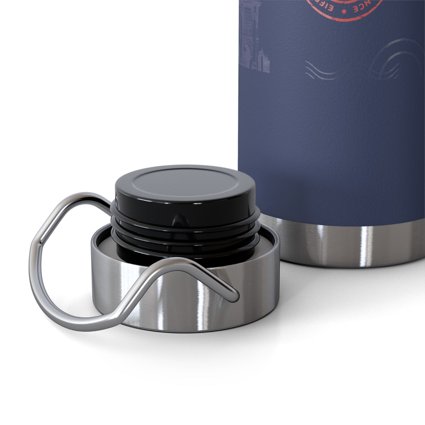 Insulated Bottle - Travel to Paris Passport Stamped, 22oz