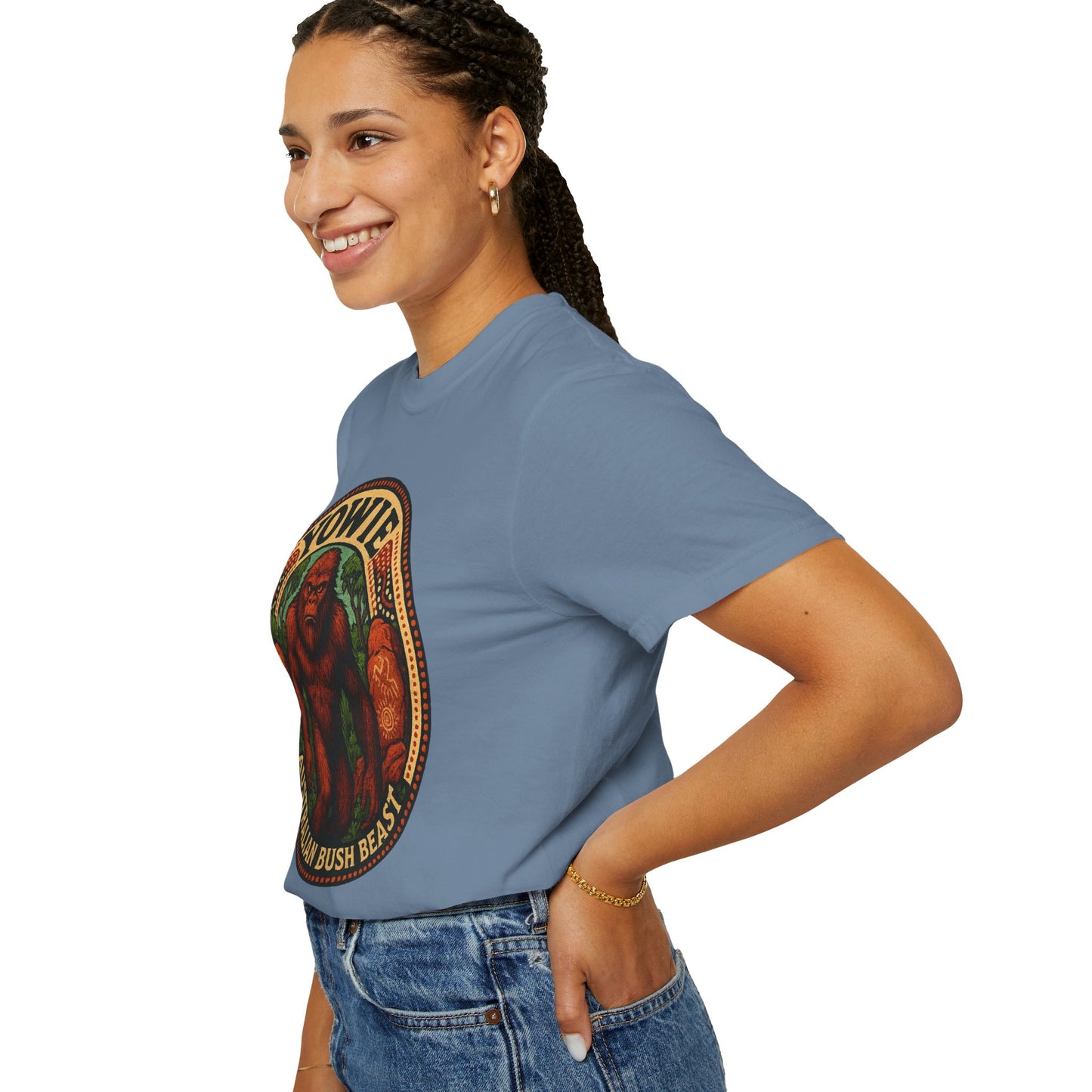 Yowie Australian Bush Beast T-Shirt, Unisex Graphic Tee, Nature Lover Gift, Outdoor Adventure Shirt, Fun Animal Tee, Eco-Friendly Apparel