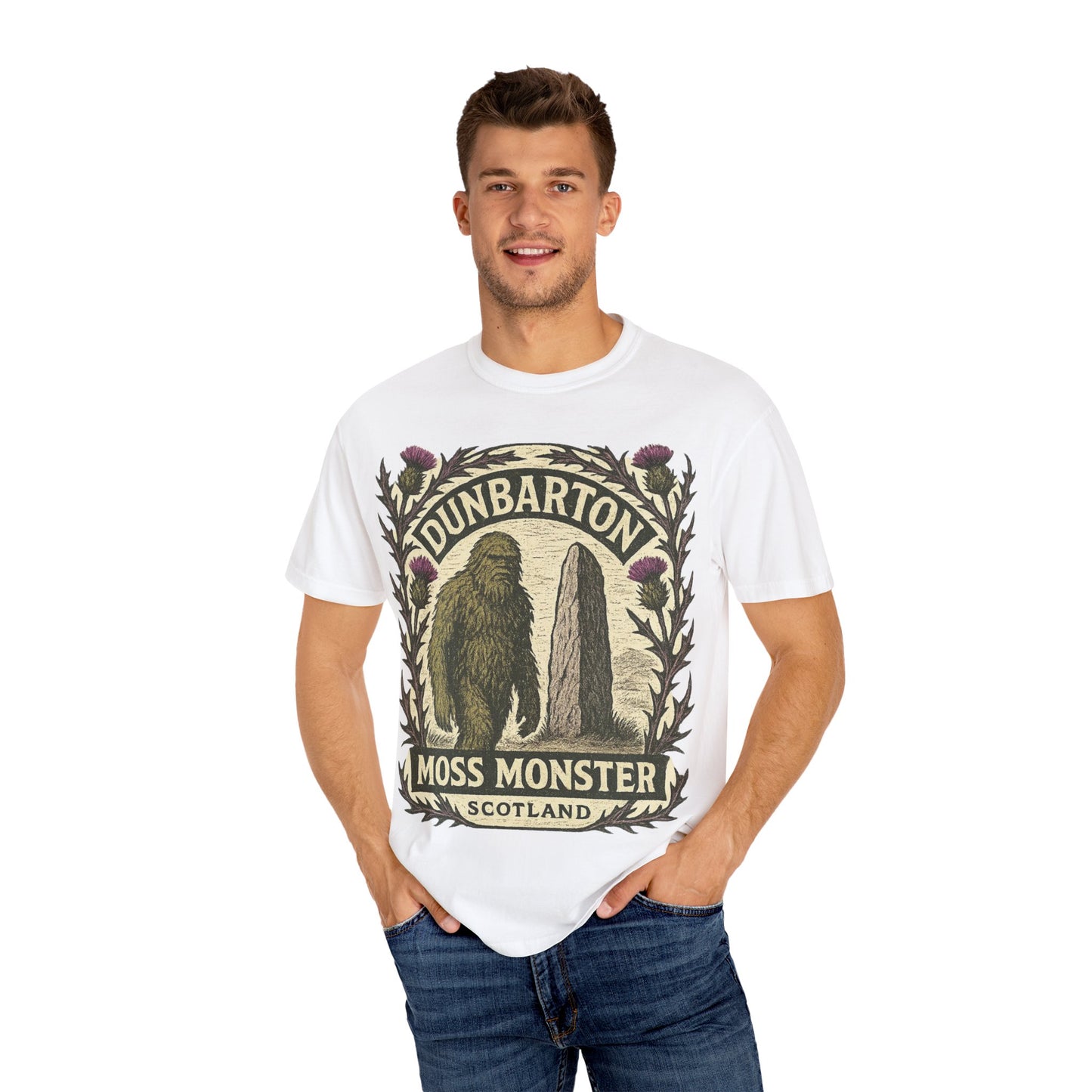 Dunbarton Moss Monster T-Shirt - Scottish Sasquatch - Comfort Colors 1717