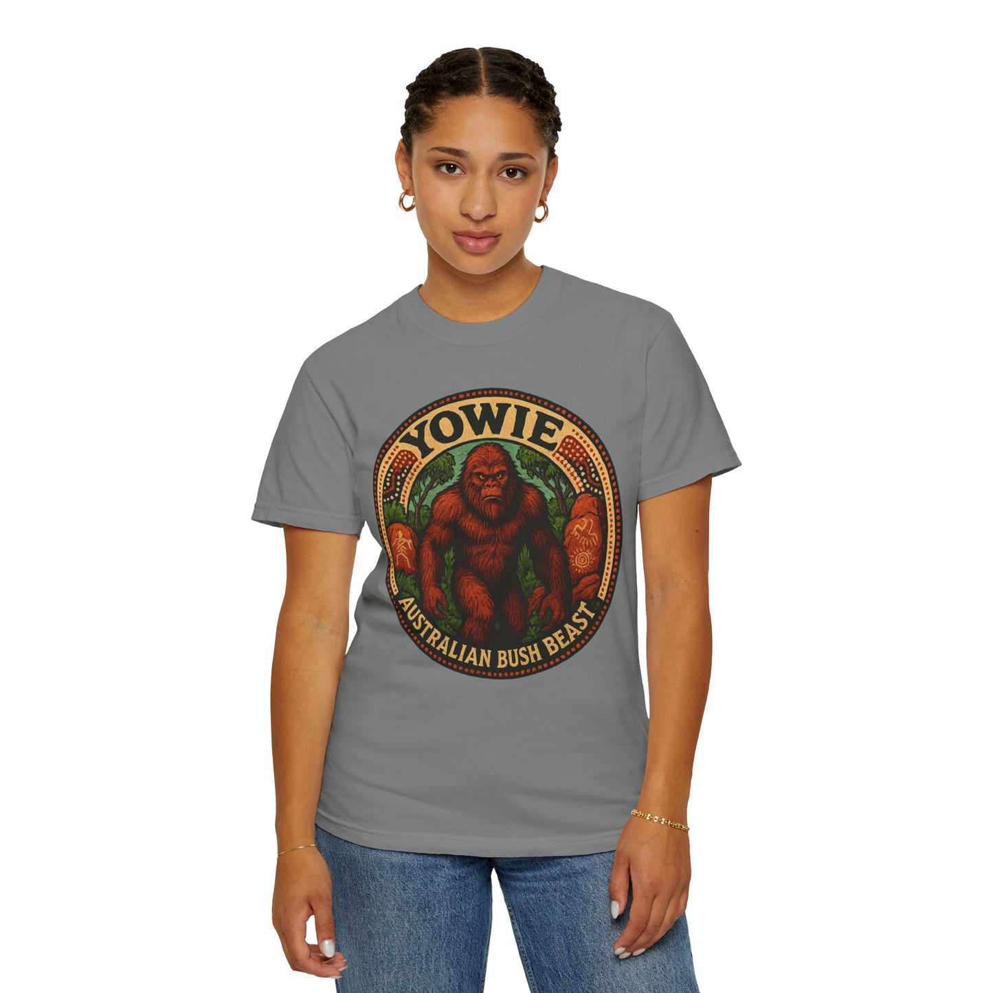 Yowie Australian Bush Beast T-Shirt, Unisex Graphic Tee, Nature Lover Gift, Outdoor Adventure Shirt, Fun Animal Tee, Eco-Friendly Apparel