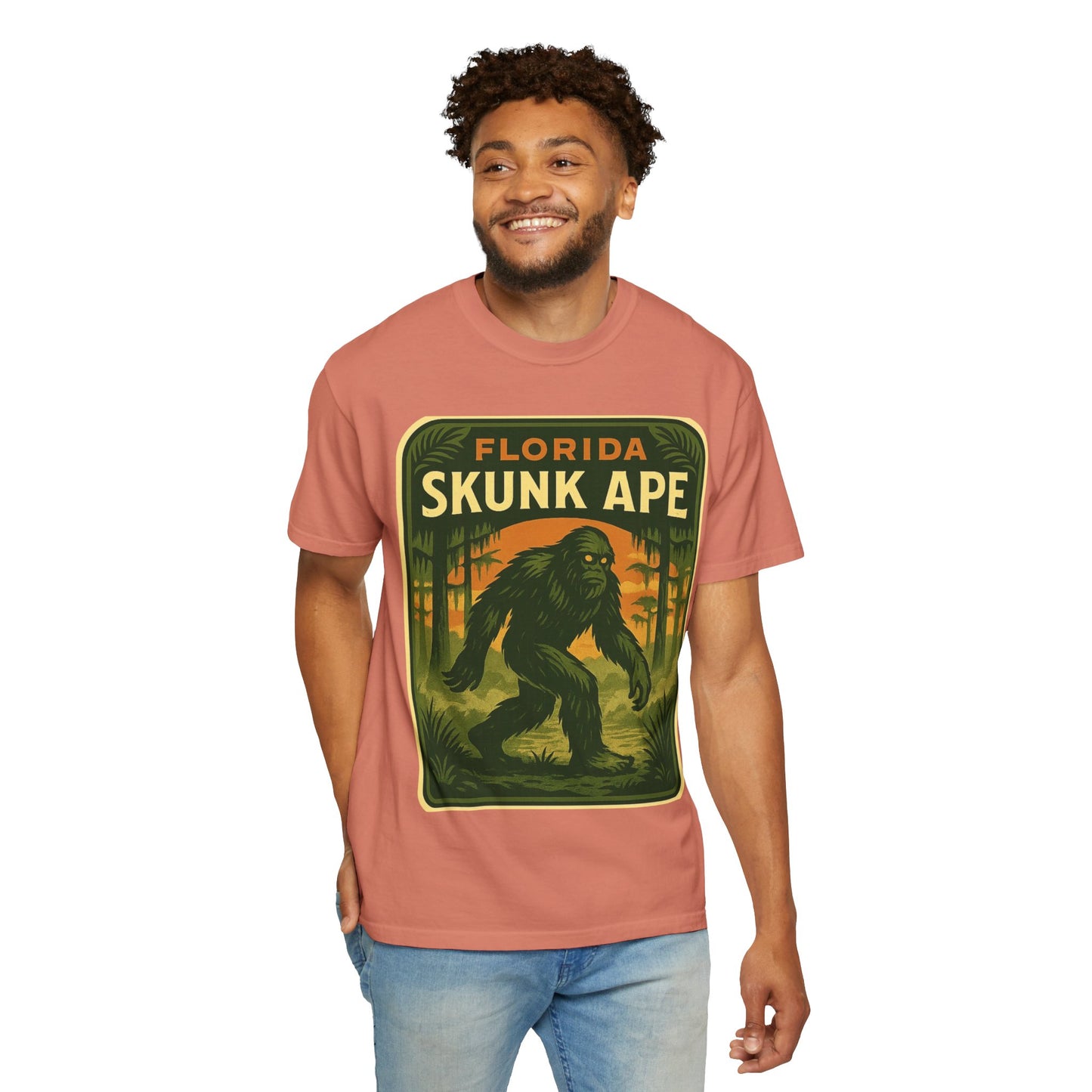 Florida Skunk Ape T-Shirt | Unisex Garment-Dyed Tee, Nature Lovers Gift, Unique Florida Souvenir, Outdoor Adventure Shirt, Fun Vintage [...]