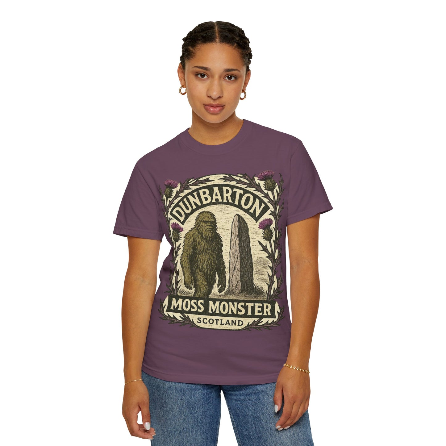 Dunbarton Moss Monster T-Shirt - Scottish Sasquatch - Comfort Colors 1717